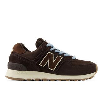 New Balance Womens 574 in Brown/Beige Suede/Mesh, size 3.5 Narrow