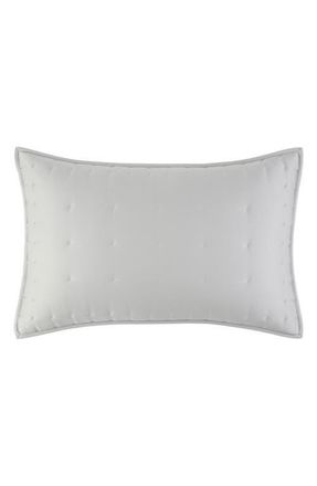 DKNY Hammered Silk & Cotton Blend Sham in Platinum at Nordstrom, Size Standard