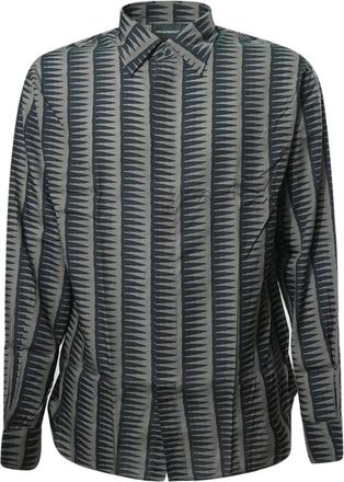 Emporio Armani Comfort-fit All-over Print Lyocell-blend Overhemd - Heren - Casual Overhemden - Veelkleurig - S - Overhemden