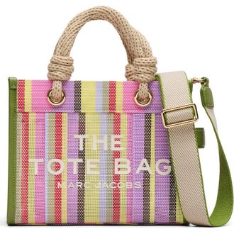 Marc Jacobs The Small Stripe Mesh Tote in Purple Multi at Nordstrom