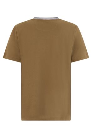 HUGO BOSS Short-Sleeve Cotton T-Shirt - Brown