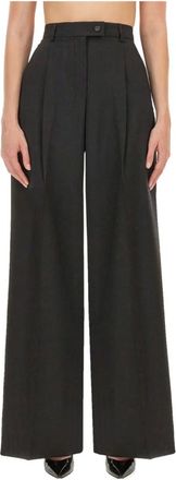 Sportmax Dames, Broeken, Zwart, Maat: XS Wol