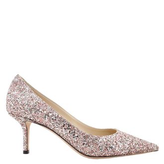 Jimmy Choo London Love 65 Rose Coarse Glitter Fabric Pumps, Brand Size 39 ( US Size 9 )
