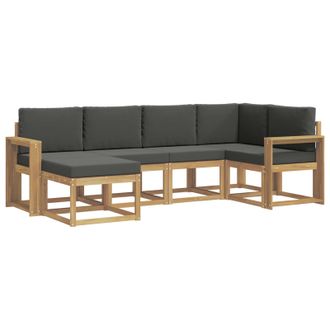 vidaXL Conjunto De Sof&aacute;s De Exterior 6 Pcs Blanco Y Antracita Vidaxl