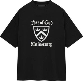 Fear of God SS25 Heavy T-Shirt College Shield Black 125HO242000F