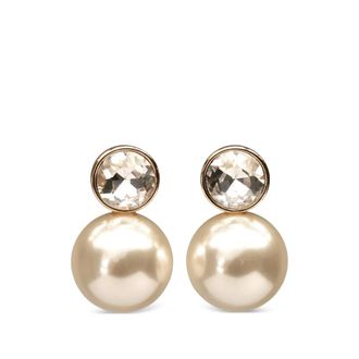 Carolina Herrera Accessoires, Dames, Geel, ONE Size, Oorbellen met Kristaldetails