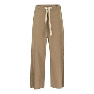 Max Mara Wide Trousers, female, Brown, Size: 2XS Smmargento Trousers