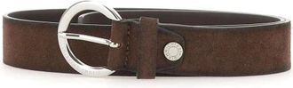 Gianni Chiarini Suede leren riem - Dames - Riemen - Bruin - ONE Size - Leer - Accessoires
