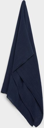 Simons Womens Rolled trim solid scarf