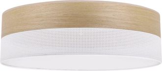 OEM L&aacute;mpara De Techo De Plexi De Madera Blanca 50cm Roble Dorado