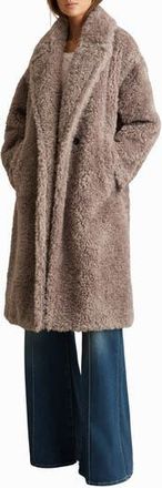Reiss Darla Faux Fur Coat in Mink Neutral at Nordstrom Rack, Size X-Large