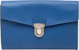 Prada Pre-owned Clutches, female, Blue, Size: ONE SIZE Pre-owned Vintage Leather Clutch