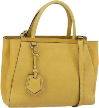 Fendi Pre-owned Handbags, female, Yellow, Size: ONE SIZE Pre-owned Vintage Leather Handbag
