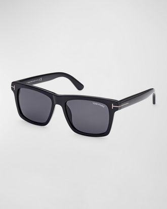Tom Ford Mens Buckley-02 Square Acetate Sunglasses