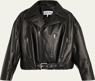 Loewe Short Nappa Lambskin Biker Jacket
