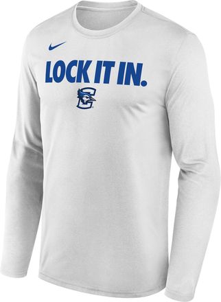 Nike Creighton 2026 On-Court Bench Nike Mens Dri-FIT College Long-Sleeve T-Shirt in White | M22284P870CRUN-WHT