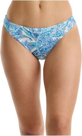 Gottex Boho Bloom Classic Mid Rise Swim Bottom in Blue-Multi at Nordstrom, Size 10
