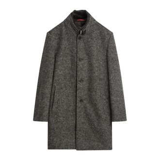 Cinque Single-Breasted Coats, male, Brown, M, Cichoice Stand-Collar Coat