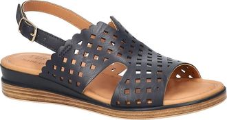 Easy Street Martella Slingback Wedge Sandal in Navy at Nordstrom, Size 7.5