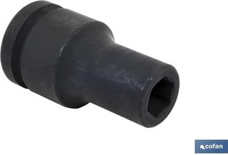 cofan Vaso De Impacto Serie Larga 1 M-21, Boca O Vaso De Impacto Hexagonal De 1. Fabricaci&oacute;n En Acero Cromo Vanadio De Color Negro Con Tratamiento Anticorro