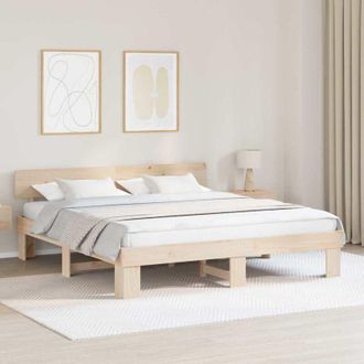 vidaXL Vidaxl - Estructura De Cama Marr&oacute;n 180 X 200 Cm Madera Maciza De Pino