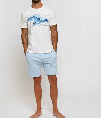 Sol Angeles Mens Crewneck Tee In Mist Wave