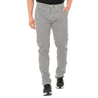 La Martina La Martina LMT007 Mens Chinese cut pants - Black/White Cotton - Size 30 (Waist)