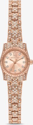 Michael Kors Mini Lexington Pav&eacute; Rose Gold-Tone Watch