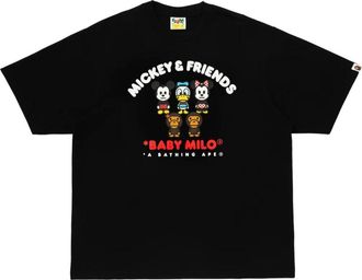 A Bathing Ape x Disney Mickey & Friends Baby Milo Relaxed Fit T-Shirt Black 0ZXTEM918101Q-BLK