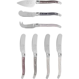 French Home 7-Piece Laguiole Cheese Knives Set in Warm Spice at Nordstrom Rack