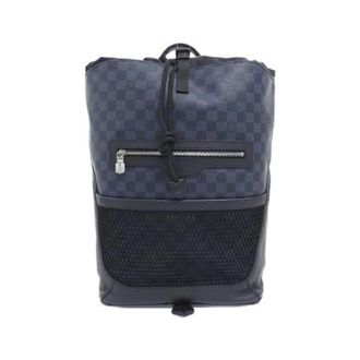 Louis Vuitton Pre-owned Match Point Damier Cobalt Coated Canvas Rugzak - Heren - Pre-owned - Zwart - Maat: ONE Size Leer