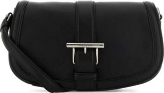 Alexander McQueen Borsa a spalla strutturata T-Bar - Nero