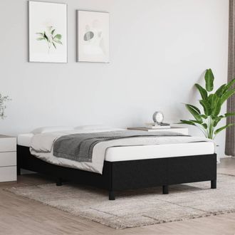 vidaXL Estructura De Cama Sin Colch&oacute;n Tela Negro 120x200 Cm Vidaxl