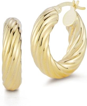Glaze Jewelry Sterling Silver Bold Twist Hoops