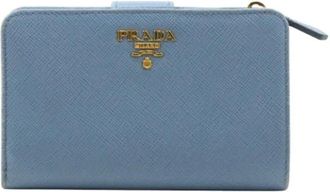 Prada Pre-owned Wallets, female, Blue, Size: ONE SIZE Pre-owned Fabric Wallet