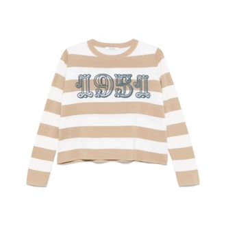 Max Mara Sweater Max Mara - Dames - Ronde hals truien - Veelkleurig - L - Wol - Truien & Vesten