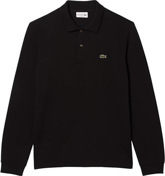 Lacoste Lange mouw katoenen poloshirt - Heren - Polos - Zwart - S - Katoen - Tops