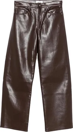 A Gold E Coated Wide-leg Trousers