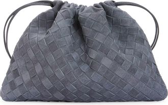 Bottega Veneta Large Dustbag Intrecciato Suede Shoulder Bag in 4545 Cloudy Ind-Mb at Nordstrom
