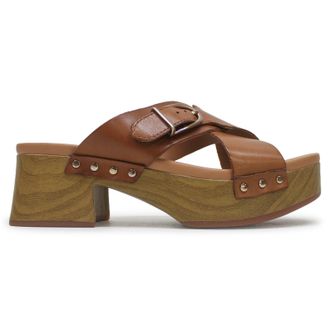 Clarks Sivanne Walk Leather Womens Comfort Sandals - Tan - Size:UK 5.5