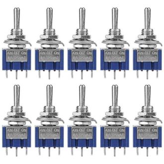 OEM Mini Interruptor De Palanca De 10 Piezas, 6 A, 125 V Ca, 3 Posiciones, 3 Pines, Mini Interruptor De Palanca Spdt, Di&aacute;metro De Cabeza De Bot&oacute;n De 6 Mm 