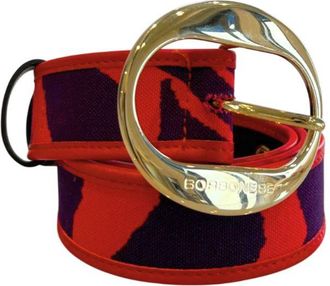 Borbonese Orange Genuine Leather Women Womens Belt