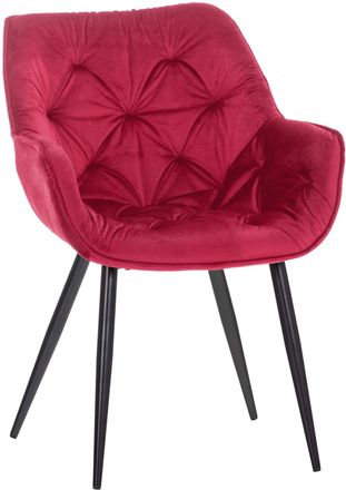 Clp Silla Tanna En Terciopelo Rojo