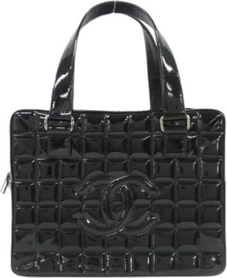 Chanel Pre-owned Choco Bar Leren Handtas - Dames - Vintage Handtas - Zwart - ONE Size - Leer - Vintage