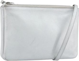 Celine Pre-owned Vintage Schoudertas - Dames - Vintage Schoudertas - Grijs - ONE Size - Leer - Vintage