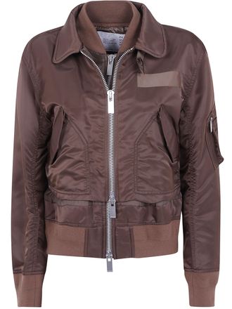 sacai Jacket Zippered Nylon Twill Blouson