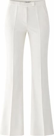 Max Mara White Flared Flat Front Pant