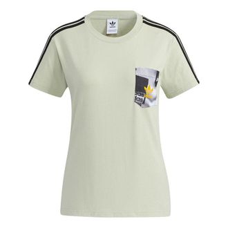 adidas (WMNS) adidas Originals Trefoil Short Sleeve T-shirt Light Green HA1491