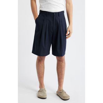 Krost Pleated Shorts in Dark Navy at Nordstrom, Size X-Large