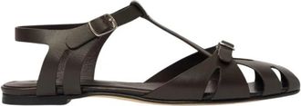 Scarosso Donkerbruin - Dames - Sandalen - Bruin - 40 EU - Schoenen